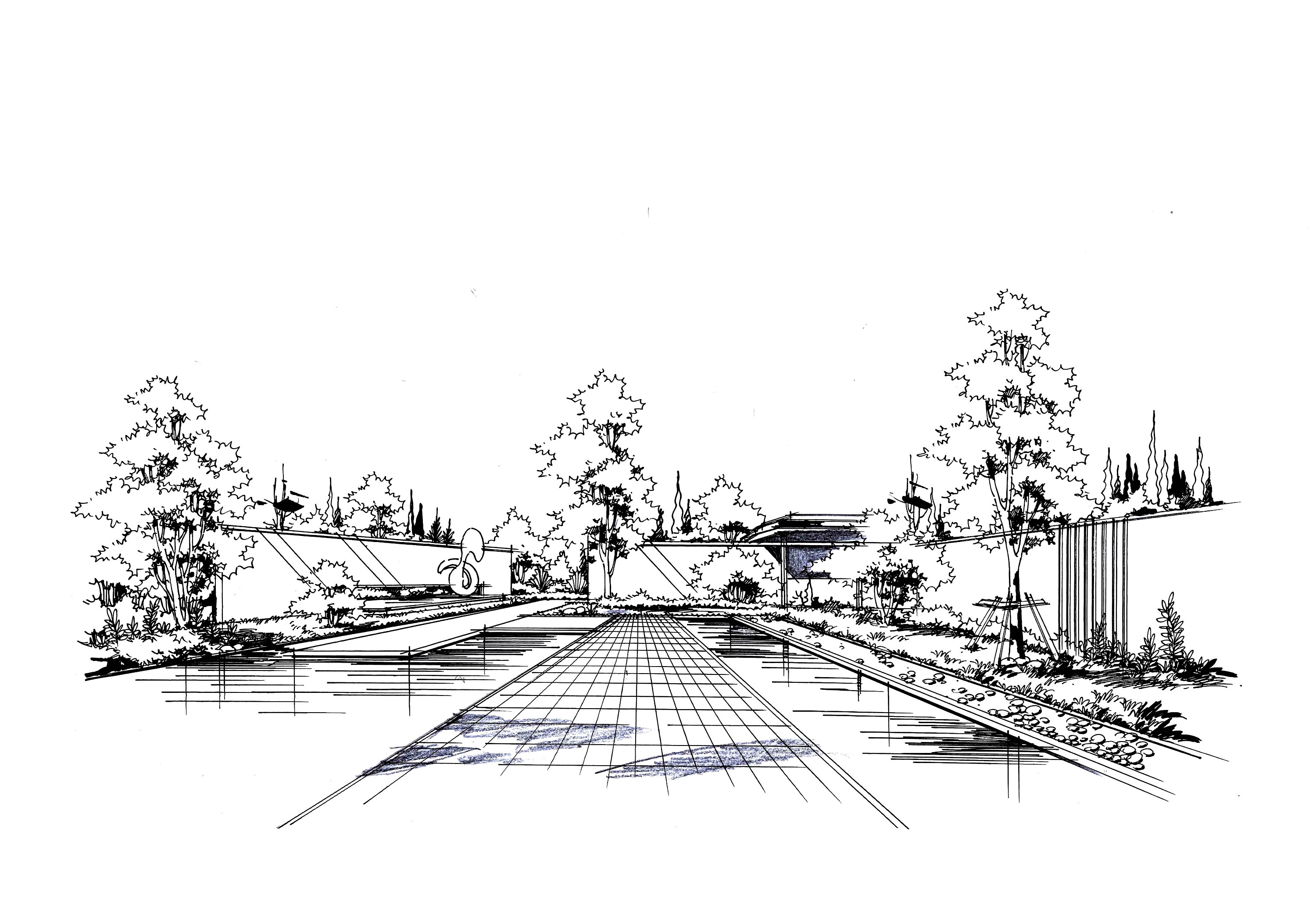 園林景觀手繪|純藝術|鋼筆畫|晉繪丨小威 