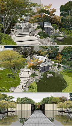 園林景觀模型圖片素材_原創園林景觀模型設計模板下載_nickgong設計師作品